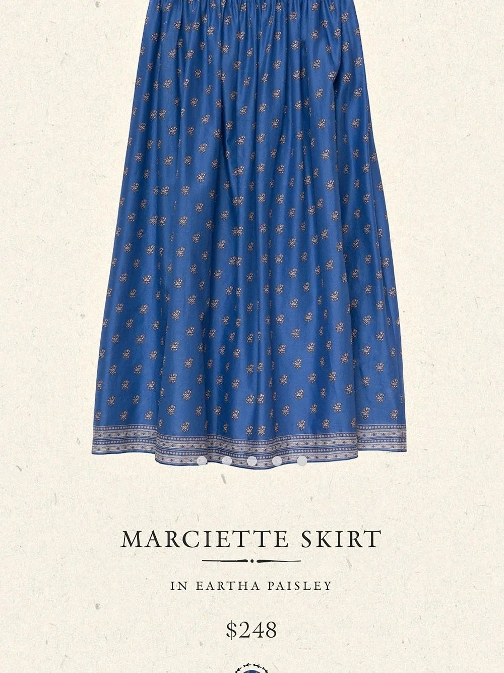 Dôen Marciette Skirt Floral Maxi in Blue & Orange